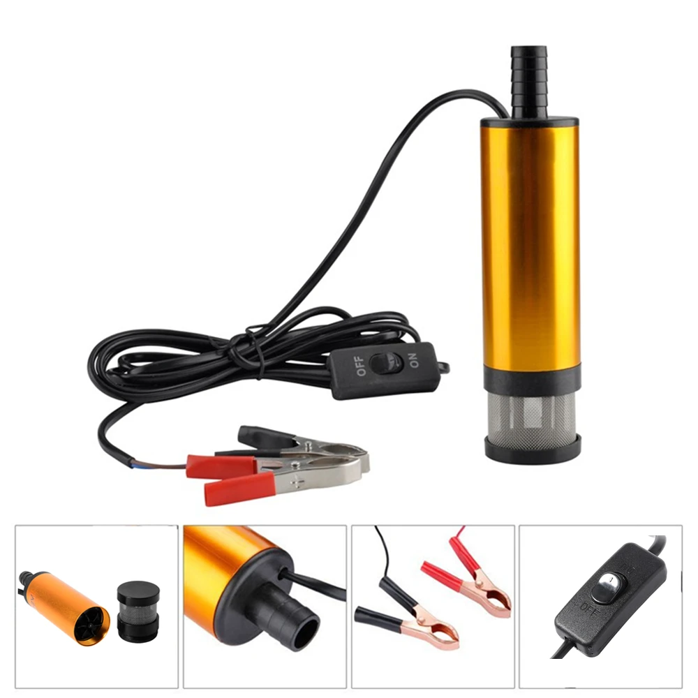 Mini pompe à carburant DC12V 38mm 12L//min Refueling Transfer *NEUF*
