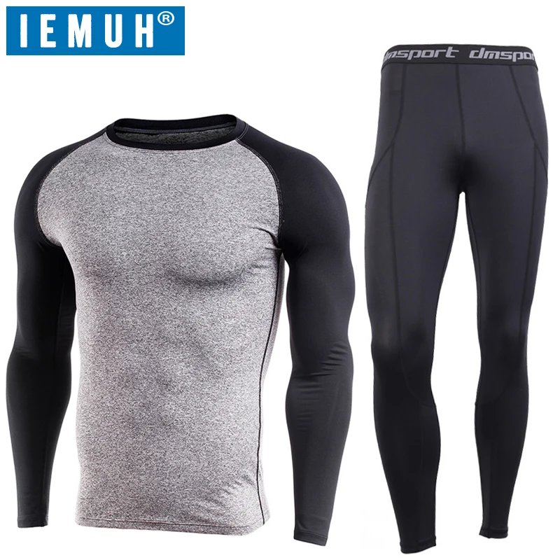 IEMUH New Winter Thermal Underwear Sets Men Quick Dry Anti-microbial Stretch Men's Thermo Underwear Male Warm Long Johns Fitness IEMUH New Winter Thermal Underwear Sets Men Quick Dry Anti-microbial Stretch Men's Thermo Underwear Male Warm Long Johns Fitness