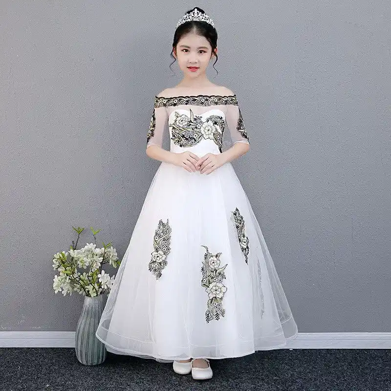 white party frock designs for ladies