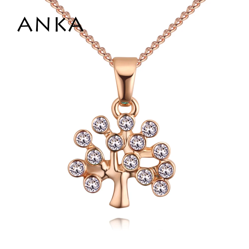 

ANKA tree crystal pendant necklaces rhinestone jewelry for lover women crystal necklace for women #130841