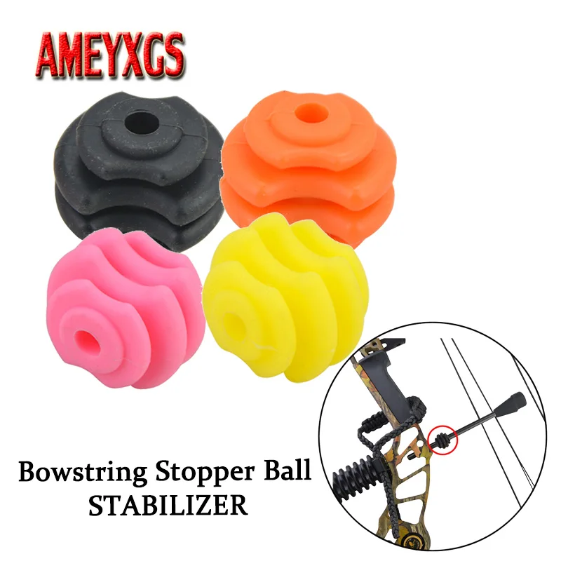 

1pc Archery Bowstring Stabilizer Suppressor Ball Compound Bow String Stopper Shock Absorber Ball Shooting Accessories