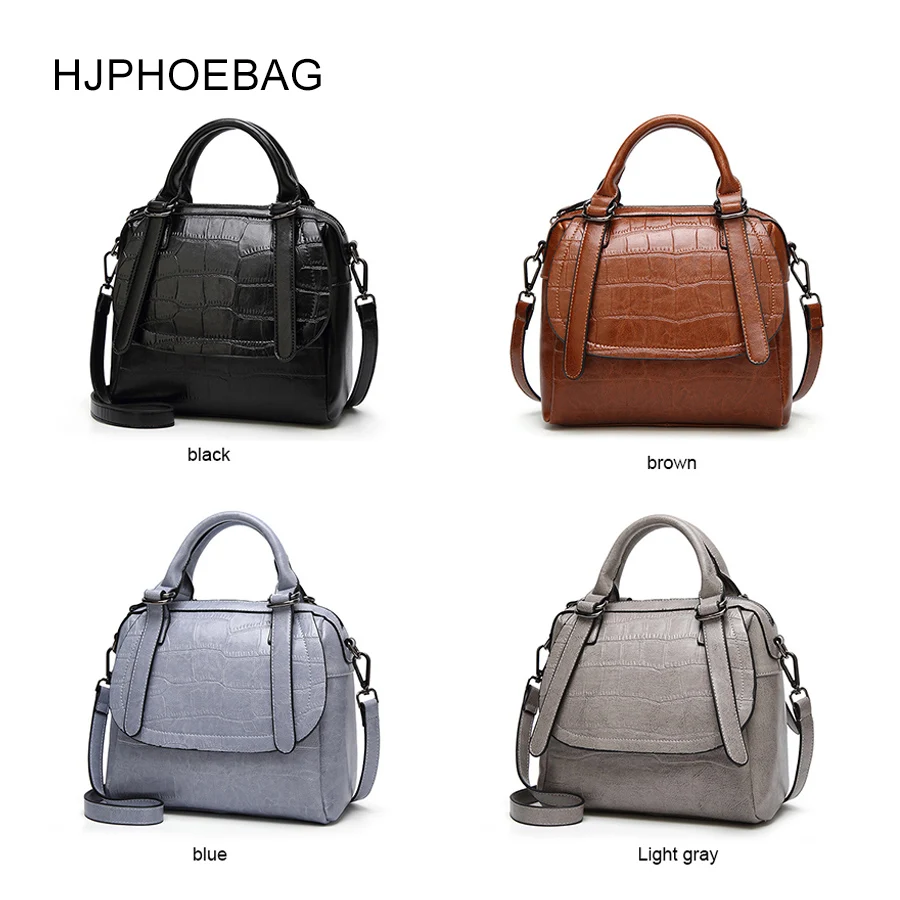 HJPHOEBAG новая женская сумка Boston модная подушка сумка масло воск кожа женская сумка через плечо сумки для женщин YC0010