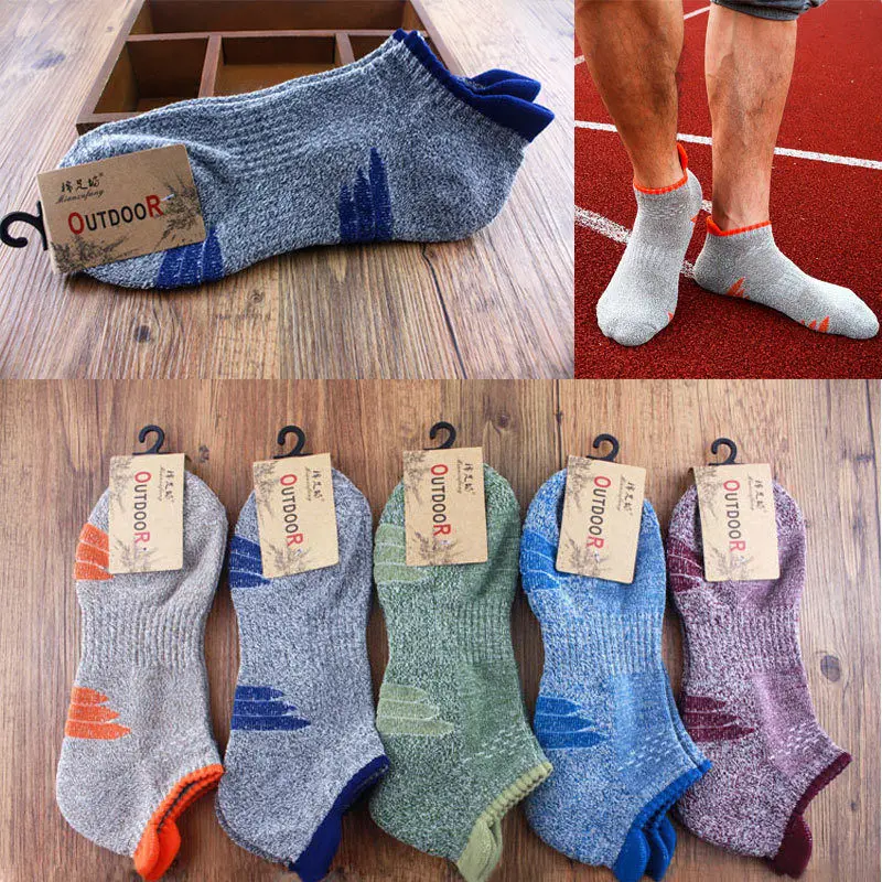 1 Pairs Men Invisible Nonslip Ankle No Show Low Cut Cotton Warm Boat Summer Socks Outfit All
