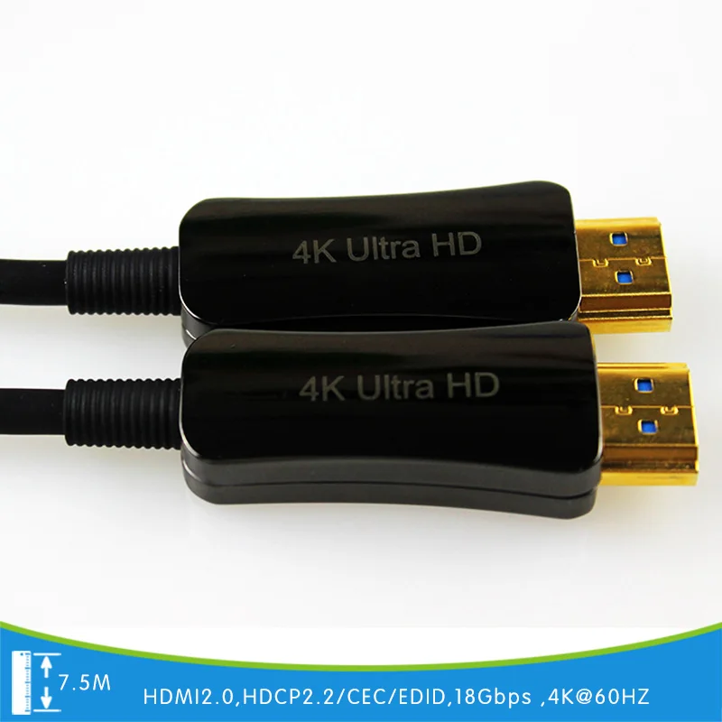 7 5 м волоконный кабель Поддержка HDCP2.2/CEC/EDID оптический HDMI 4 K (4096*2160) 60 Гц 18G 2 0 PLUG AND PLAY