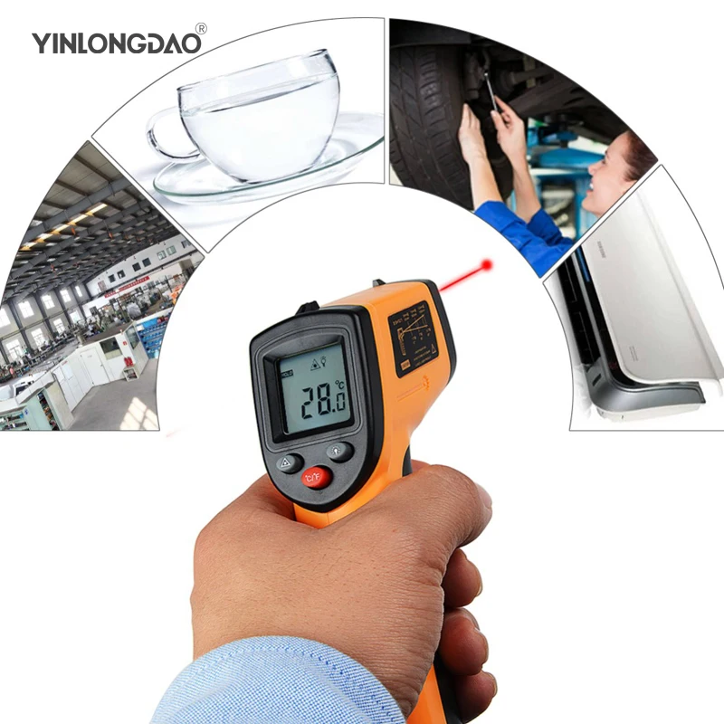 

Digital GM320 Infrared Thermometer Non Contact Infrared Pyrometer IR Laser Temperature Meter Point Gun -50~380degree