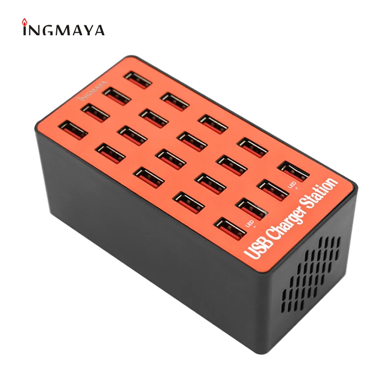 INGMAYA 20 портов USB зарядное устройство 5V18A светодиодный зарядная станция 2.4A для iPhone iPad samsung huawei Nexus Mi Oneplus адаптер питания