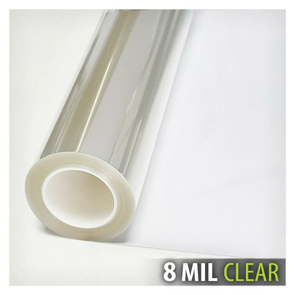 

SUNICE 8mil Thickness Window Safety Security Film Self Adhesive Sticker Anti-shatter for Bathroom Building Solar Protection 10m