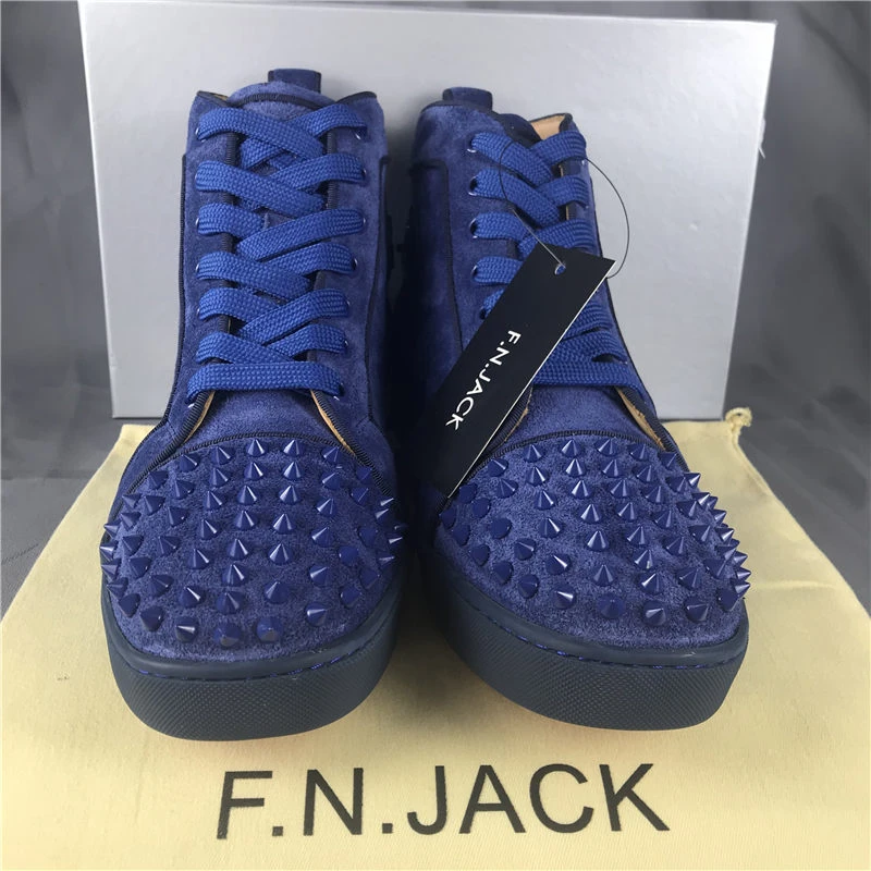 FNJACK модные Луи шип с плоской шляпкой замши Pervenche кроссовки фирменные мужские