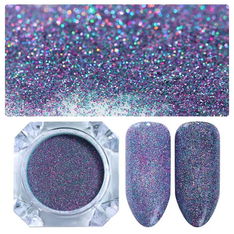 

1Box 1.5g Holographic Nail Powder Starry Sky Manicure Nail Art Glitter Powder