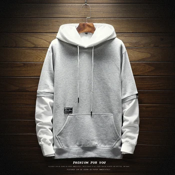 

Hip-hop Style Loose Hooded Pullovers Men Spring Autumn Sportswear Sweatshirts Large Size Hoodies Men's Hoodies Sweatshirts