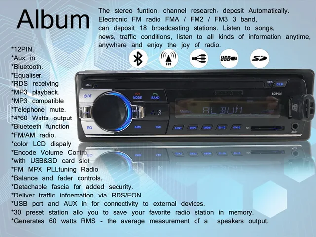 Autoradio mit Bluetooth, CD-Player, DAB+ und FM-Radio - USB - 1