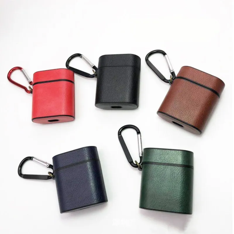 

Luxury Leather Case For Apple Airpods PU + PC Cover Cases For Air Pods Box Earphone Leather Protective Cases Skin DropShipping