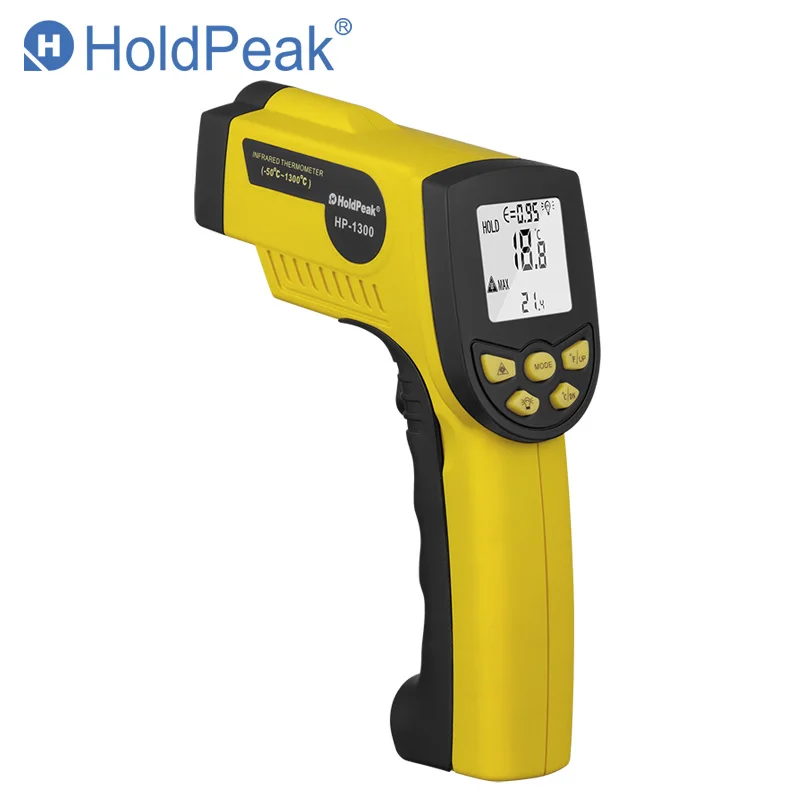 

Infrared Thermometer HP-1300 Temperature Instruments Handheld Termometro Infravermelho Digital -50~1300 Pyrometer Thermometers