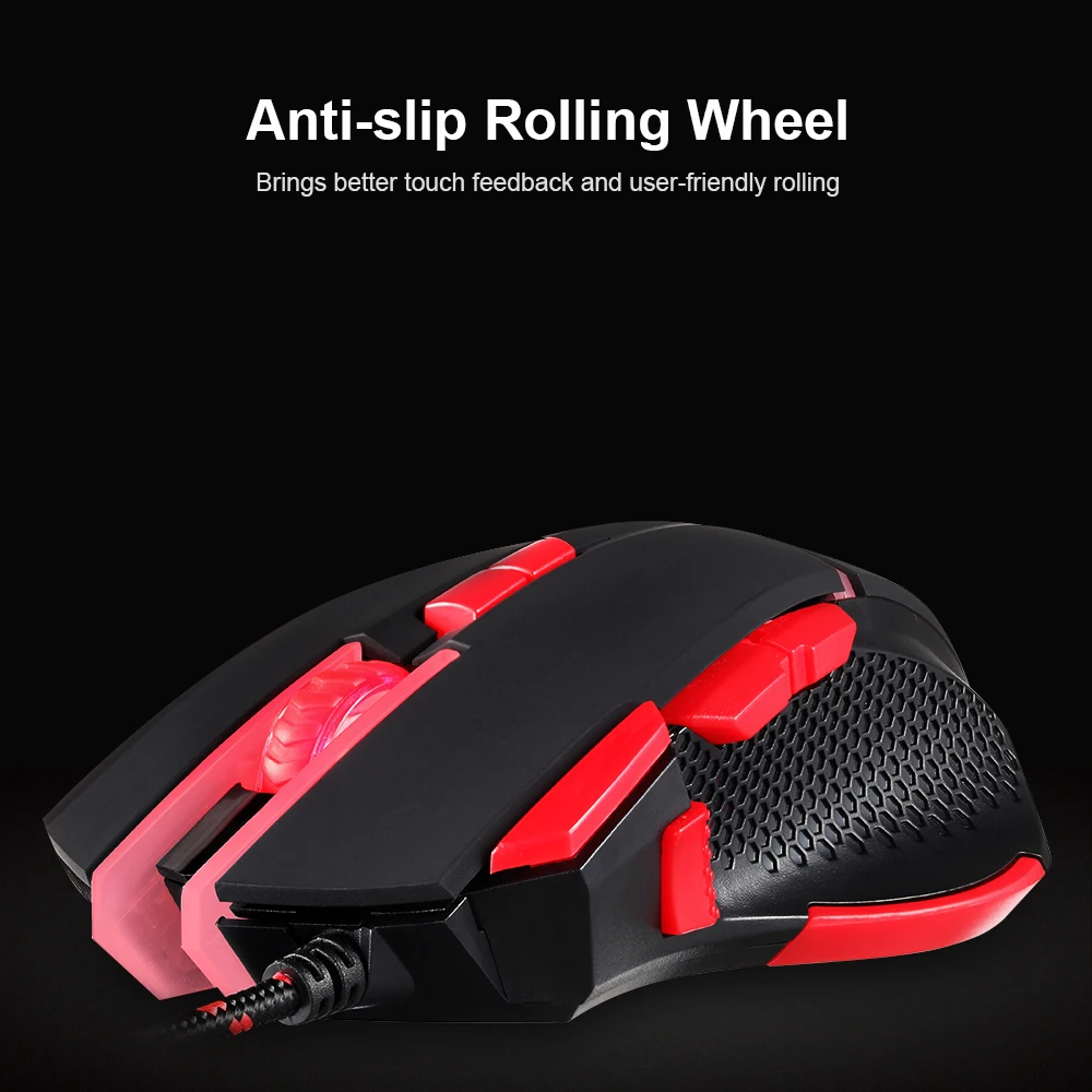 

Motospeed 4000DPI 9 Buttons Wired Mouse Gaming Mouse Optical Mouse Gamer with Weight Tuning Set Non-slip Design with LED Light