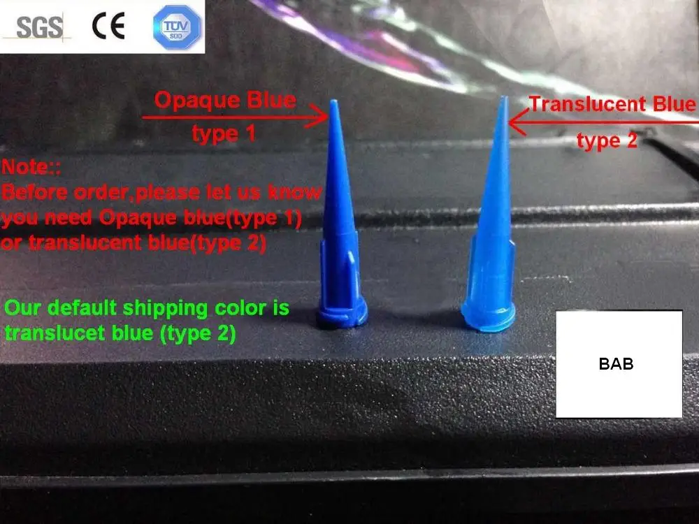 5000 шт./лот 22GA синий TT полиэтилена высокой плотности УФ smoothflow конус совет для Совет жидкости дозирования иглы