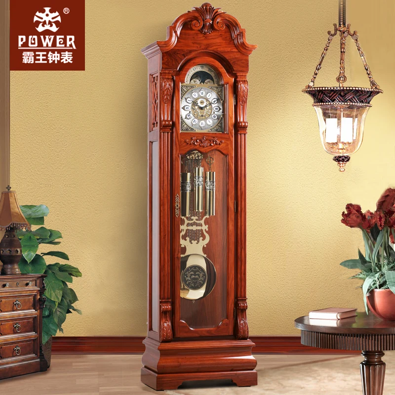 Watch Grandfather Clock Li clock mechanical wood living room European