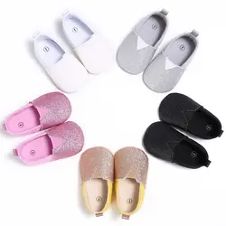 Новый Стиль Дети Мода хлопок малышей Обувь детские симпатичные bling удобные принцессы Обувь 0-18 м
