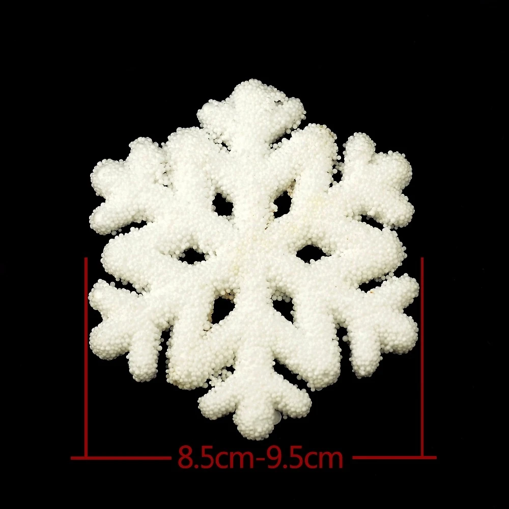 12PCS/Lot 90MM Snowflakes Decor Modelling Polystyrene Styrofoam Craft