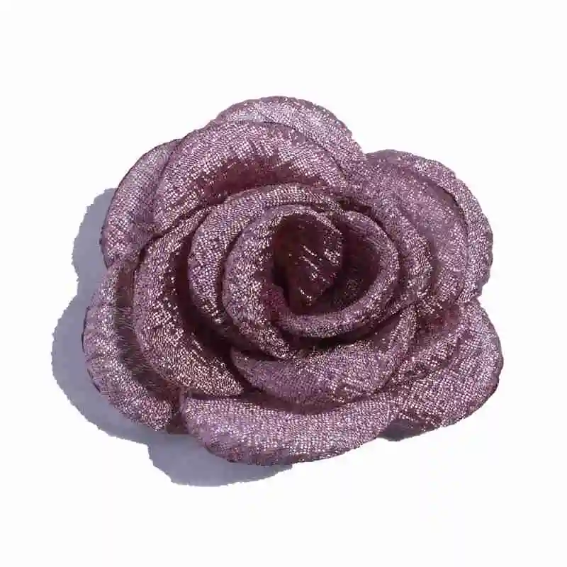 Dusty Pink 10 шт. 5,5 см Красивые сгоревшие атласные розы шифоновые цветы для головной повязки ткань цветок для заколки аксессуары армейский зеленый цвет - Цвет: Dusty Pink