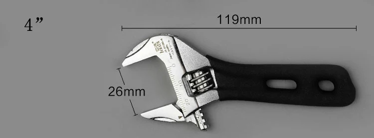 JERXUN " 119 мм Высокое качество Универсальный Регулируемый ключ Многофункциональный короткая ручка большой открытый ключ обезьяна ручные инструменты