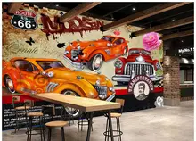 

3d wallpaper custom photo non-woven mural picture The European vintage car 3d murals wallpaper room decoration wallpaper