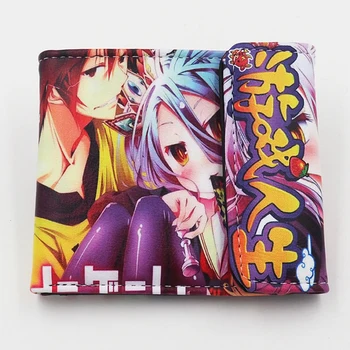 

Japanese Anime/Game NO GAME NO LIFE Imanity Sora Shiro PU Short Wallet Purse Colorful Printing