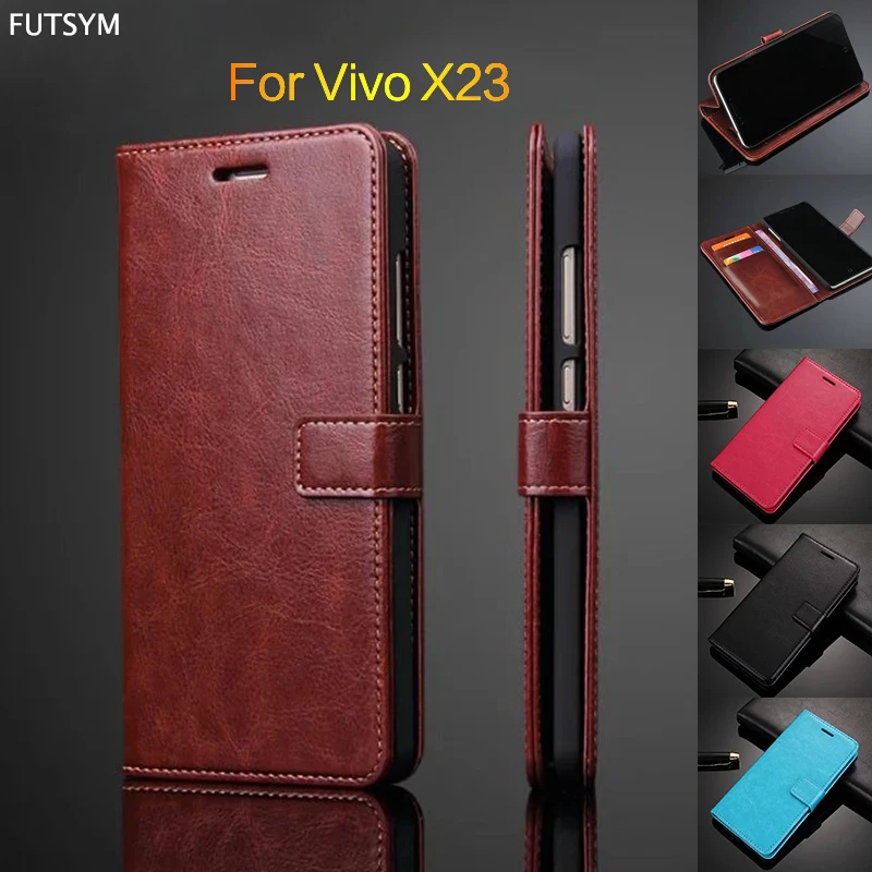 

Leather Flip Phone Case for BBK Vivo X23 Case Card Holder Stand Cover Luxury Wallet for Vivo X23 Case Shockproof Slim Thin Case