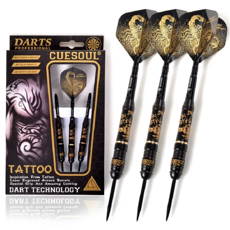 CUESOUL 26g Professional Steel Tip Darts With Brass Barrel And Aluminum