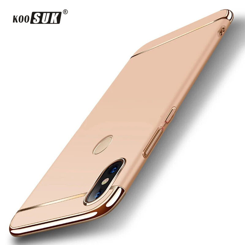 

Stitching PC Hard Case For Xiaomi Redmi S2 Back Cover Redmi Y2 New Style Gold Plated Shockproof Armor Plastic Phone Case 5.99''