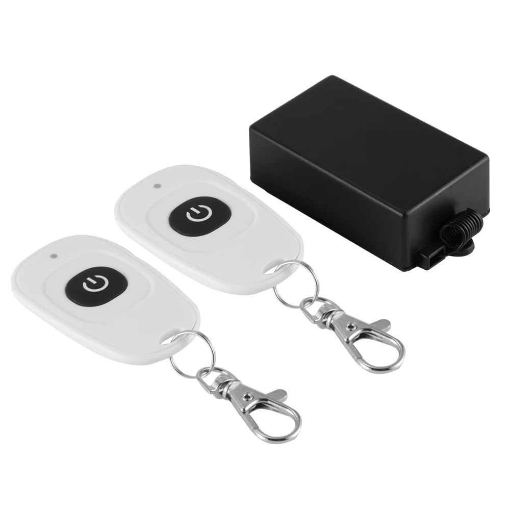 

AC 220V RF Wireless Mini Switch Relay Receiver Remote Controllers For Light switch + White Waterproof Transmitter HT790-791