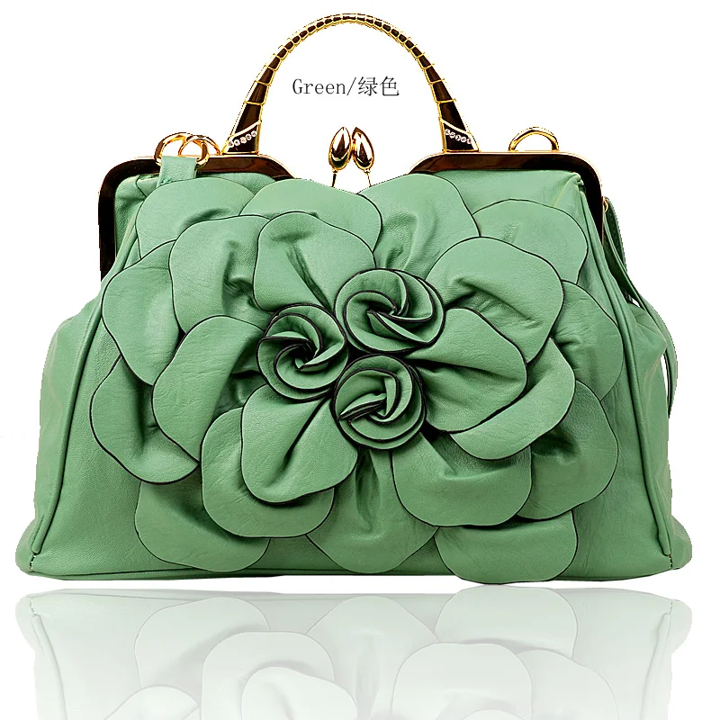 QIAOBAO женская сумка с большим цветком розы, модная повседневная универсальная сумка, сумка-мессенджер - Цвет: 6