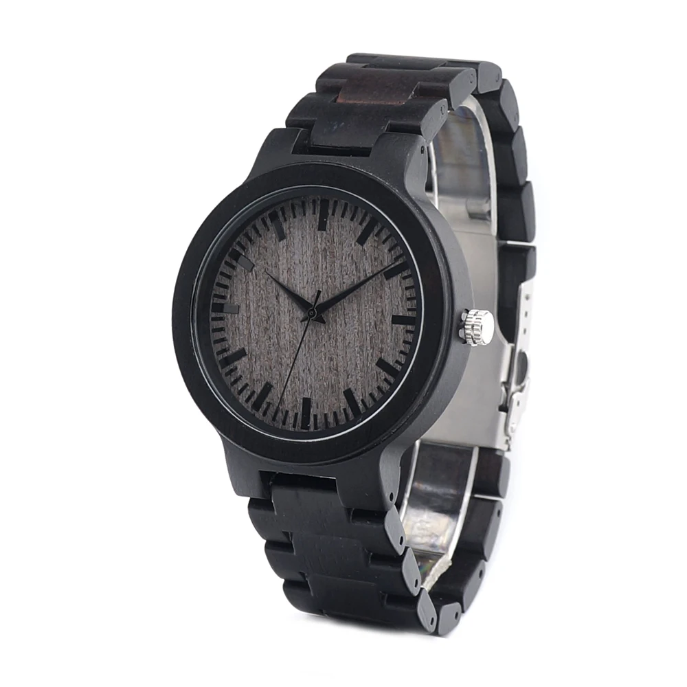 BOBO BIRD C30 Men s Black Ebony font b Wooden b font font b Watch b
