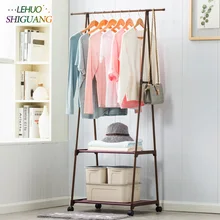 Coat Rack nonwovens Stainless steel Simple Assembly can be removed Bedroom move Triangle clothes hanger wardrobe