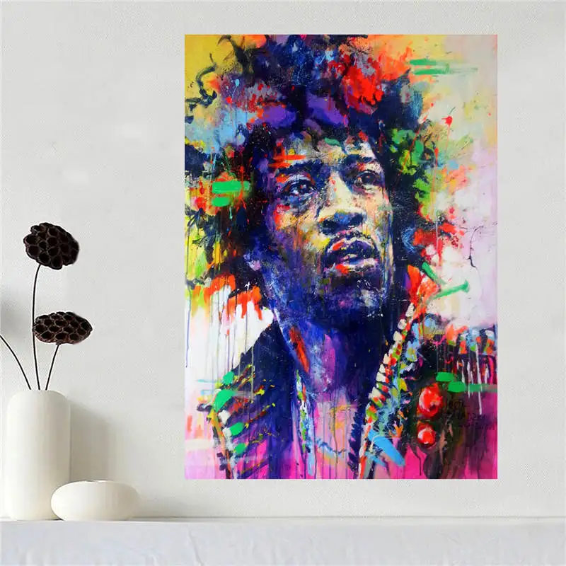

Custom canvas poster Jimi Hendrix poster Home Decoration cloth fabric wall poster print Silk Fabric Print SQ0603