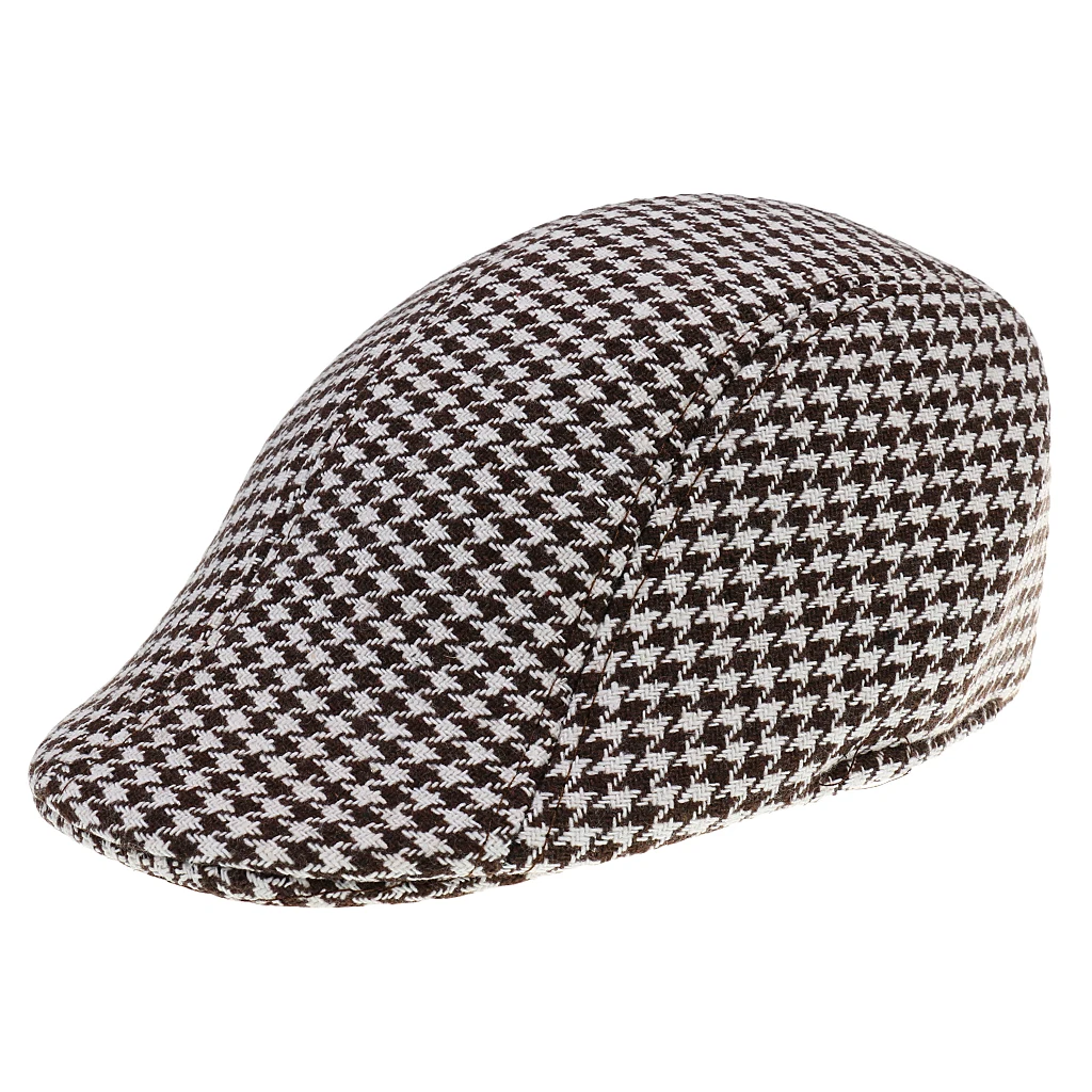 Children Kids Peaked Country Cabbie Golf Hats Cotton Hound Tooth Beret Cap Newsboy Flat Hat Fashion Outdoor Acc