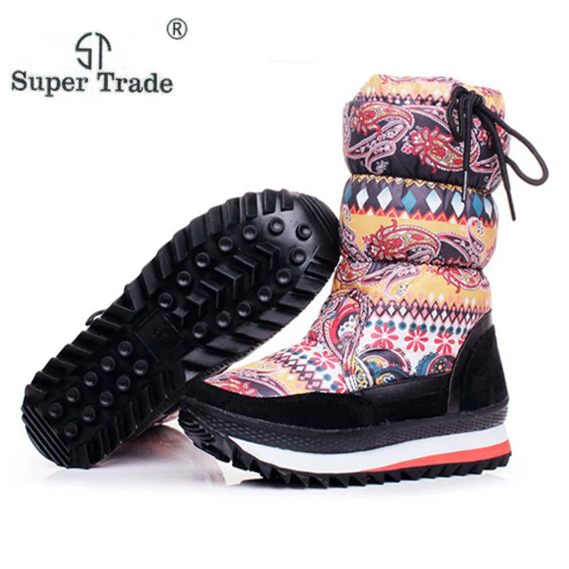

High quality women boots 2019 new arrivals waterproof thick fur winter shoes slip-resistant women platform snow boots