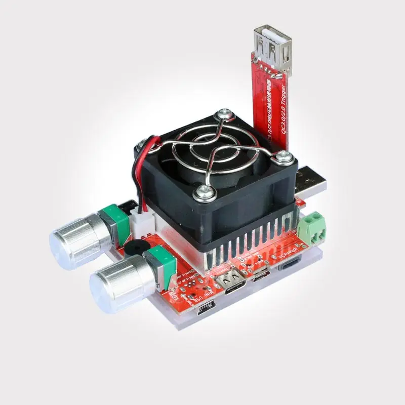 Preise 35 Watt konstantstrom doppel einstellbare elektronische last + QC2.0 3,0 löst schnell spannung usb tester voltmeter aging entladung