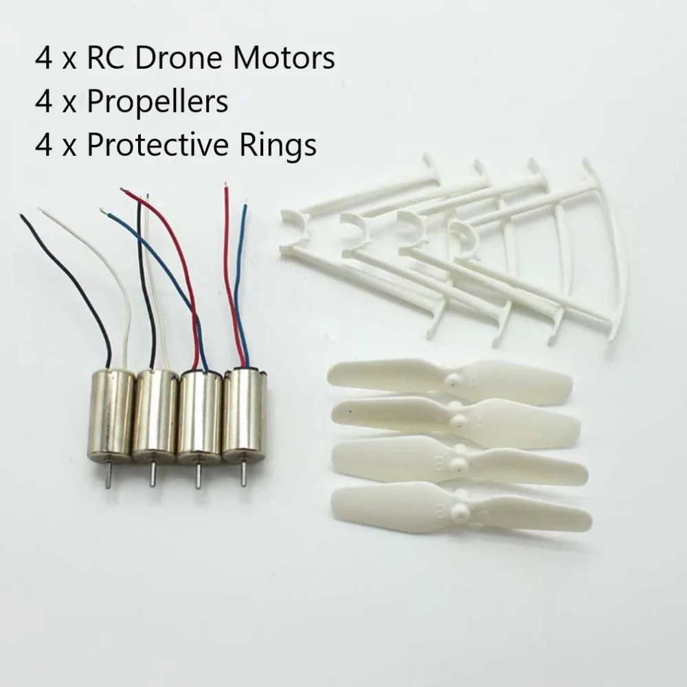 4 шт. моторы для радиоуправляемого дрона CCW CW двигатель пропеллеры защитные кольца Дрон запасные части для SYMA X21 X21W Квадрокоптер