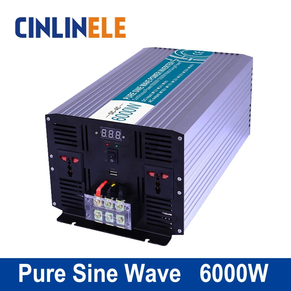 

Pure Sine Wave Inverter 8000W CLP8000A DC 12V 24V 48V to AC 110V 220V 8000w Surge Power 16000W