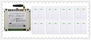 

AC220V 250V 380V 30A 2CH Wireless Remote Control Switch Receiver+8*Wall Panel Remote Transmitter Sticky Remote Smart Home Switch