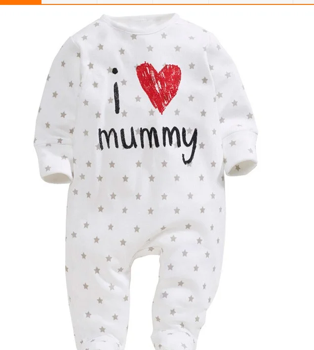 Детские комбинезоны г., костюм для новорожденных с надписью «I love mummy& daddy» комбинезон для девочек и мальчиков весенне-зимний комбинезон, одежда для малышей