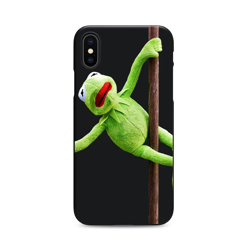 Черный чехол для телефона kermit с изображением лягушки для iPhone X, XR, XS, MAX, 6, 7, 8 plus, 5, 5S, 6s, se, для Apple 10, лучший дизайн, корпус