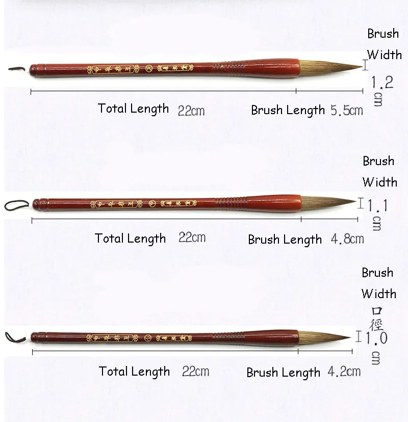 EZONE деревянные Кисти для письма Волчья шерсть традиционная китайская каллиграфия живопись практика фестиваль Куплеты регулярные