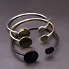 F.J4Z fashion Rock & Roll designer Simplicity copper round cuff bangle club women's bracelet pulseiras de couro ► Photo 2/6