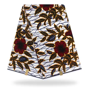 

2017 latest 100% cotton african fabric wax style real wax cotton party dress H111111