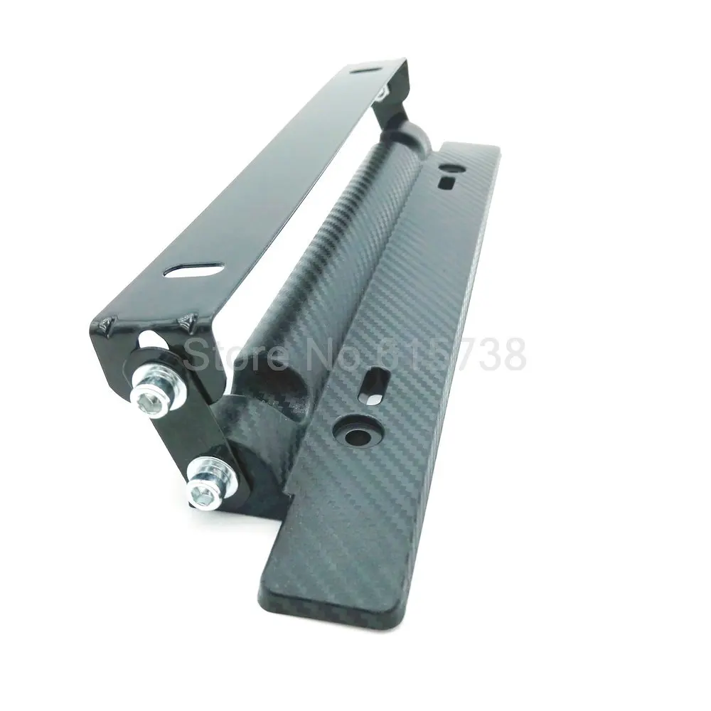 High quality BlackCarbon Fiber Auto adjustable number License Plate Relocator Frame Bracket Holder IMG_20161101_180355