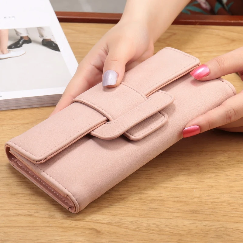 

Fashion Long Style Simple Women Wallet Lady Clutch Women Wallets Female Purses PU Leather Wallet Lady