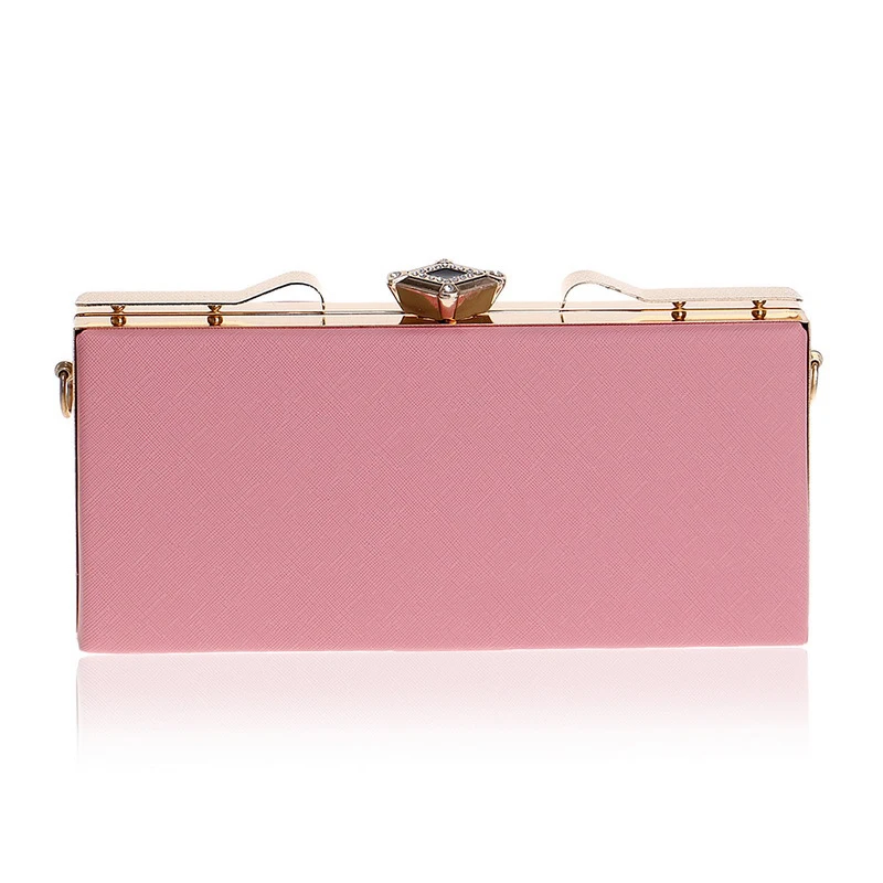 

Black/Gold/Red/Dark Green Small Solid Leather Clutch Diamond Women Evening Bags Wedding Party Elegant Ladies Leather Handbags