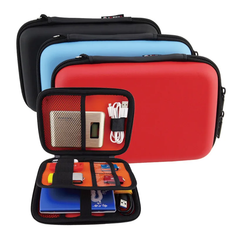 

Portable Square Digital Accessories Travel Storage Bag Organizer for 2.5" HDD Case, U Disk, SD Card, Charger, Mini Gadget Pocket