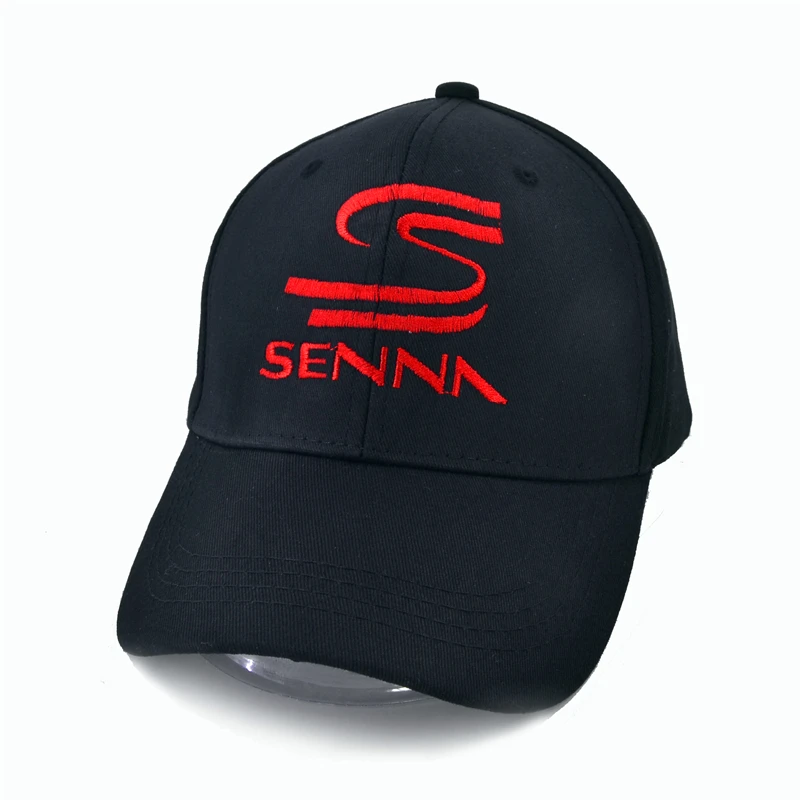 Летняя мода Hero F1 Ayrton Senna, брендовая бейсболка, мужская повседневная регулируемая бейсболка с вышивкой, s шапки, мужская женская шапка - Цвет: Черный